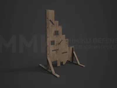 V-Tac Barricade 9-HOLE Police military training with props Low-poly 3D model