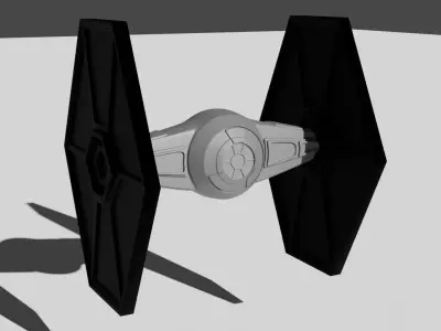 Tie Fighter Low-poly 3D model 3D model