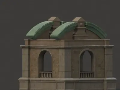 tower 01 Low-poly 3D model