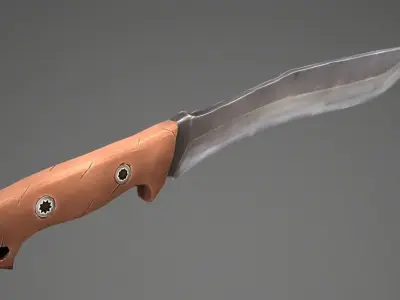 Stylized Machete Low-poly 3D model