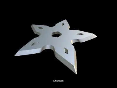 Set of 9 shurikens ready to print  3D Model Pack