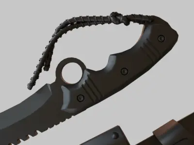 Bowie Knife 3D model buy