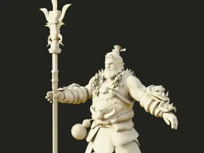 fantasy character 3d model Low-poly 3D model