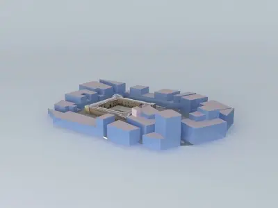Castle-fortress of Santa Pola Urban Environment Free 3D model
