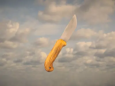 Western Knife Low-poly 3D model