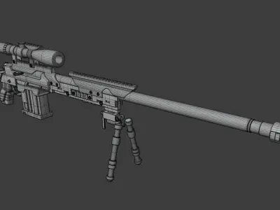 DLQ  gun animation Free low-poly 3D model