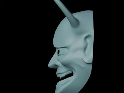 Noh Theatre  Mask Japanese Hannya mask 3D model