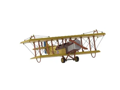 1918 Curtiss JN-4 Model Plane 3D model