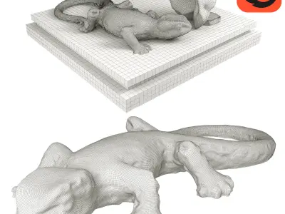 Lizard Monument 3D model