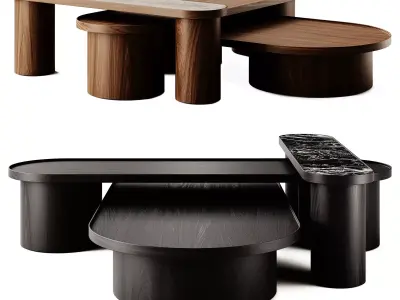 HC28 maison SPAN Set of Coffee Tables 3D model