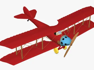 Biplane 3D model purchase