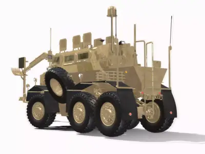 buffalo mrap 6x6 Low-poly 3D model