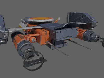 cargo spacecraft 3D model