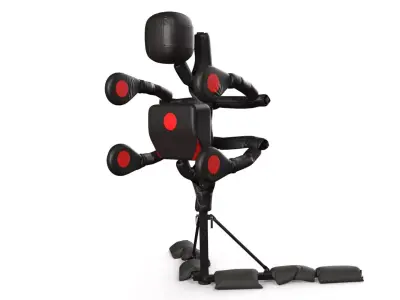 Full Body Striking Dummy Black 3D model purchase