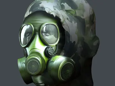 Helmet 3d model military combat Military Low-poly Low-poly 3D model 25