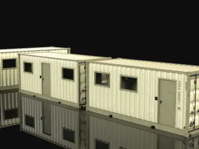 Military Container Stage Props Free 3D model