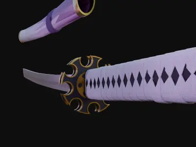 Katana Ishida Masamune Low-poly 3D model