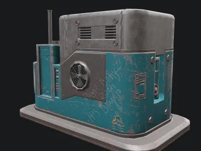 Si-Fi Genaretor Low-poly 3D model