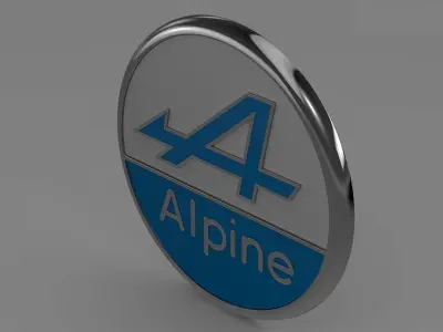 alpine logo 3D model by Sergey