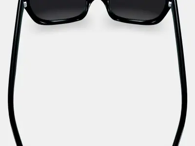 Aubrey Sunglasses in Jet Black Low-poly 3D model