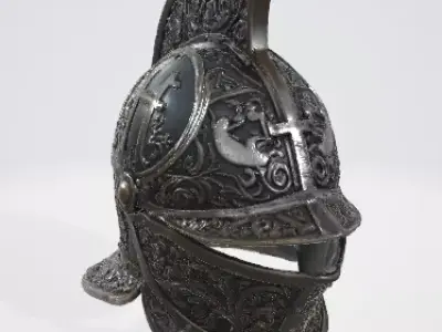 Medieval Iron Helmet 3D model