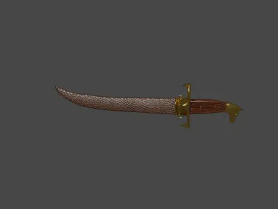 Curvy dagger 3D model