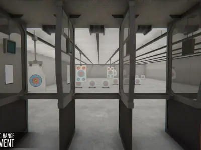 Shooting Range - basement 2 user reviews Low-poly 3D model