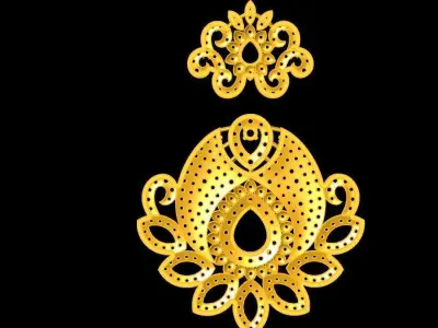 simple  design pendant  3D print model