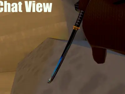 VRChat Katana Stylized Sword Poiyomi Shader Free low-poly 3D model purchase