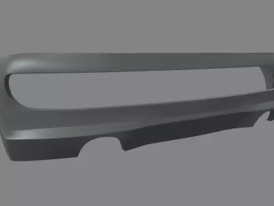 Rear Bumper Custom 01 Low-poly 3D model