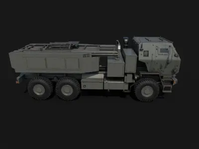 M142 HIMARS - High Mobility Artillery Rocket System Low-poly 3D model