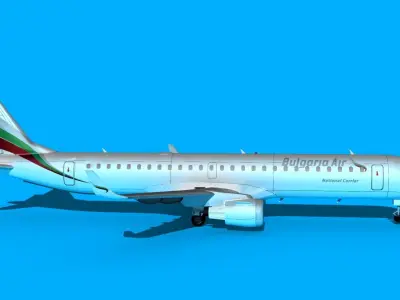 Embraer Emb-190 Bulgaria Air 3D model