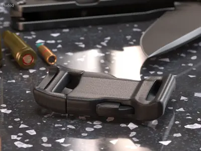 YKK Contoured Side Release Plastic Buckle 3D model