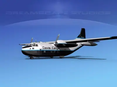 Fairchild C-123B Provider Davis Cargo 3D model