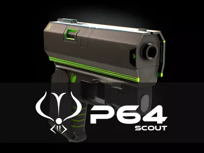 P64 scout Low-poly 3D model