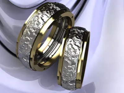 Wedding bends with noised middle part 3D print model