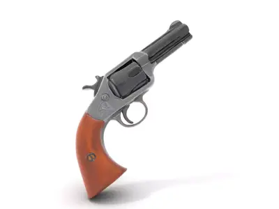 Classic Revolver Steel model pack Low-poly 3D model purchase