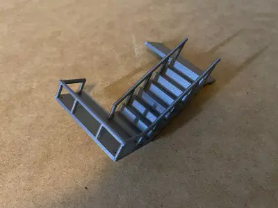 Stackable Industrial staircase  3D print model