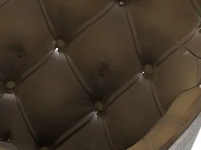 Armchair Tufted Design Free 3D model
