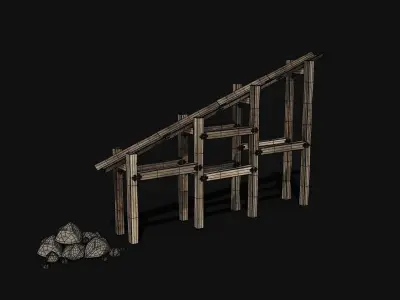 QUARRY MINE MACHINES CONSTRUCTION TOOL MACHINERY COLLECTION Low-poly 3D model