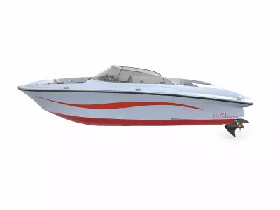 Speedboat 016 Low-poly PBR Low-poly 3D model