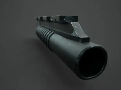 M203 Barrel Grenade Launcher Low-poly 3D model