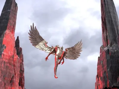 Angel mountain Sculpture 3D model
