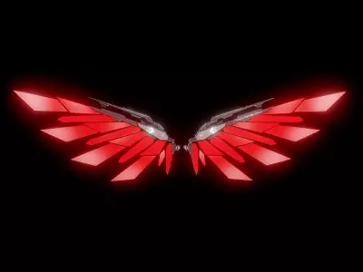 Robot Wings Low-poly 3D model get