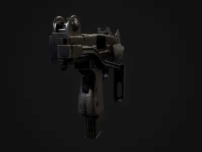 Mini UZI Low-poly 3D model purchase