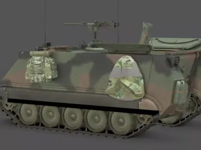 M106A3 Mortar Carrier Low-poly 3D model