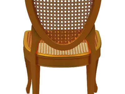 Classical Dining chair Low-poly 3D model