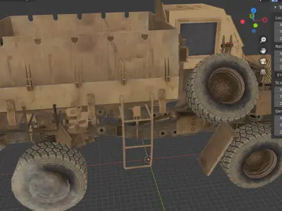 truck vehicle Low-poly 3D model