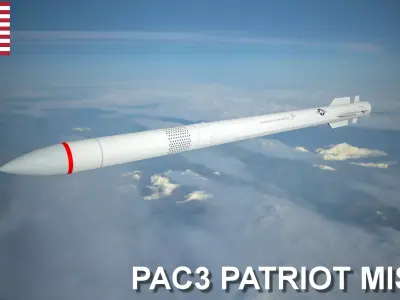 PAC 3 Missile Low-poly 3D model