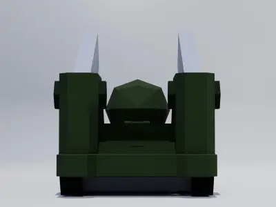 Rocket Tank Low-poly 3D model